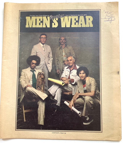 Report on Men's Wear April 27, 1975