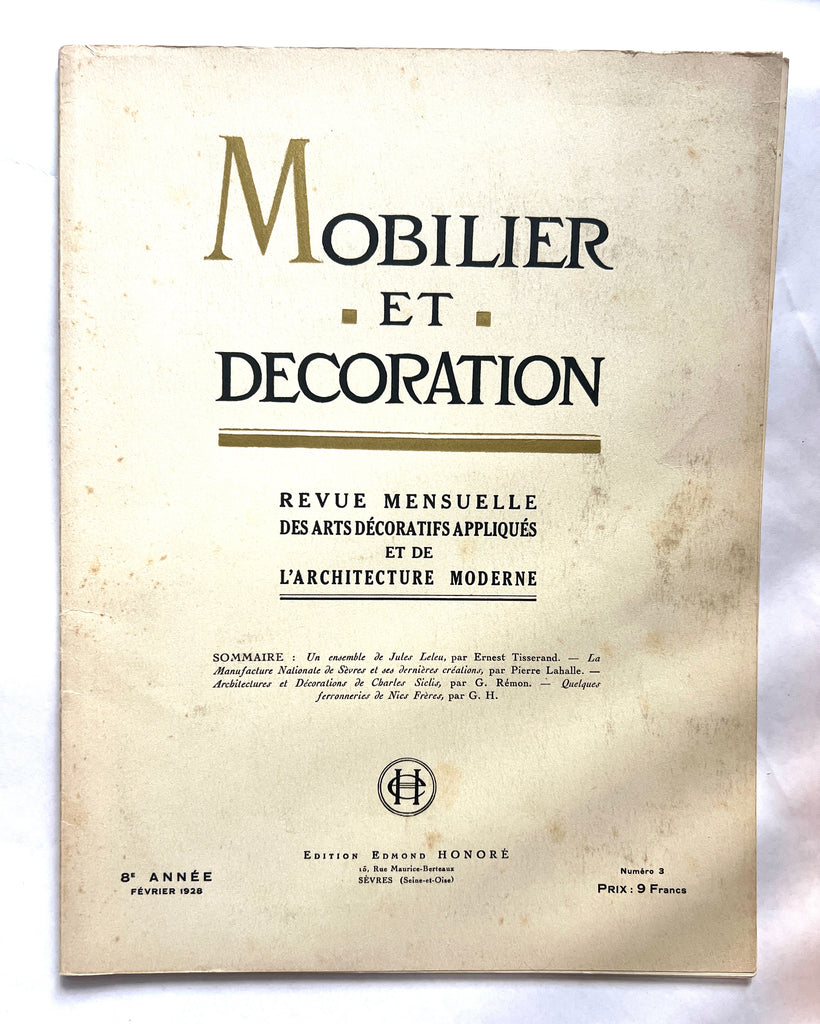 Mobilier et Decoration No. 3 Fevrier 1928