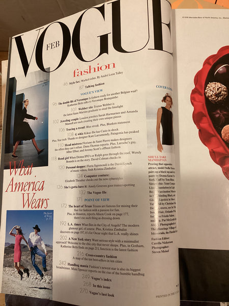 Vogue magazine February 1999 – High Valley Books