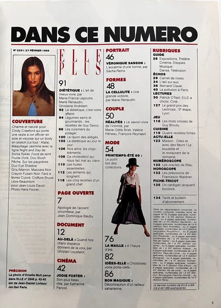 French Elle Magazine - 27 février 1989 - n.2251 – High Valley Books