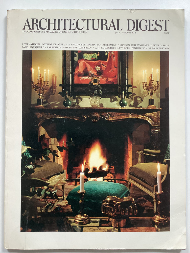 Architectural Digest July/August 1975 lee radziwill.