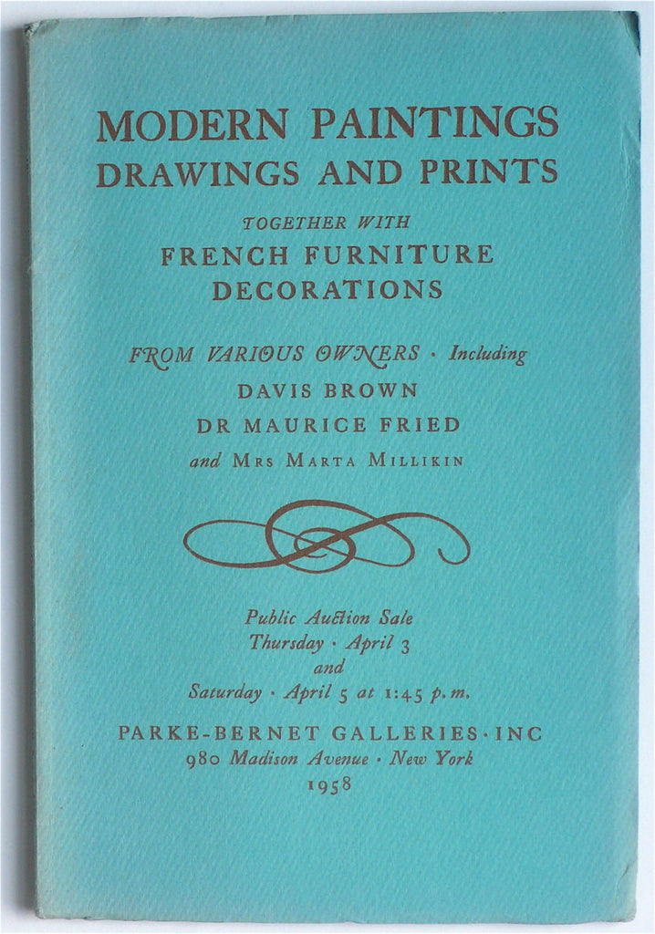 Modern Paintings, Drawings and Prints, Together With French Furniture Decorations