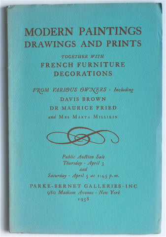Modern Paintings, Drawings and Prints, Together With French Furniture Decorations