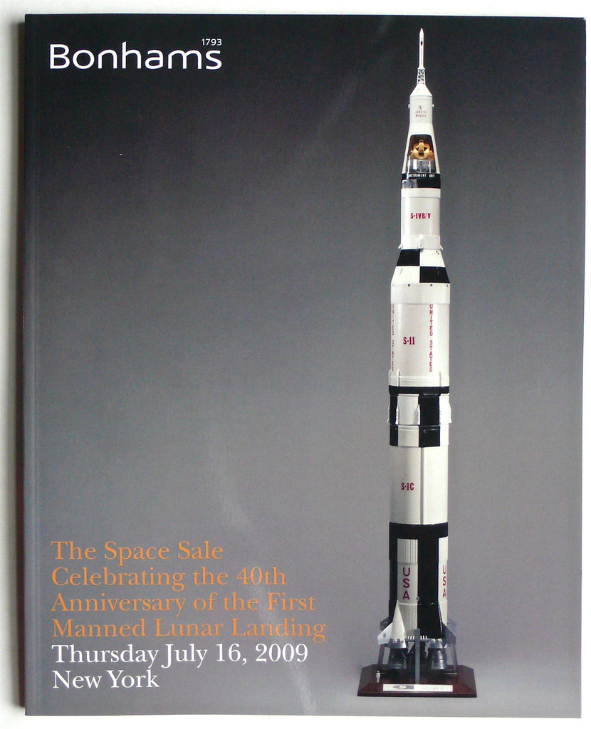 the space sale Celebrating the 40th Anniversary of First Manned Lunar Landing Bonhams July 16, 2009