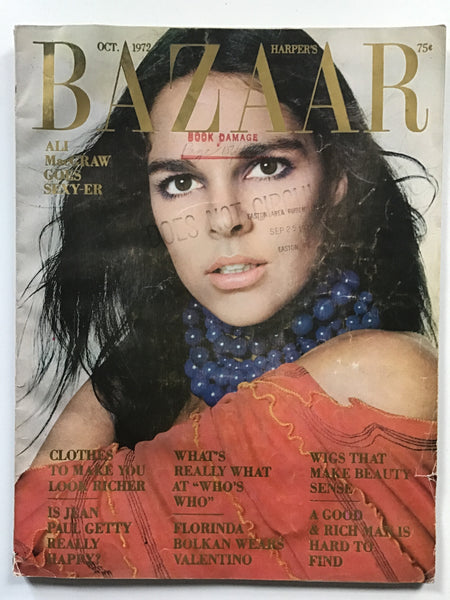 Harper's Bazaar October 1972 Ali MacGraw – High Valley Books