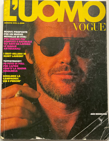 L’Uomo Vogue 1975 Jack Nicholson