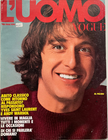 L’Uomo Vogue 1974 Al Pacino