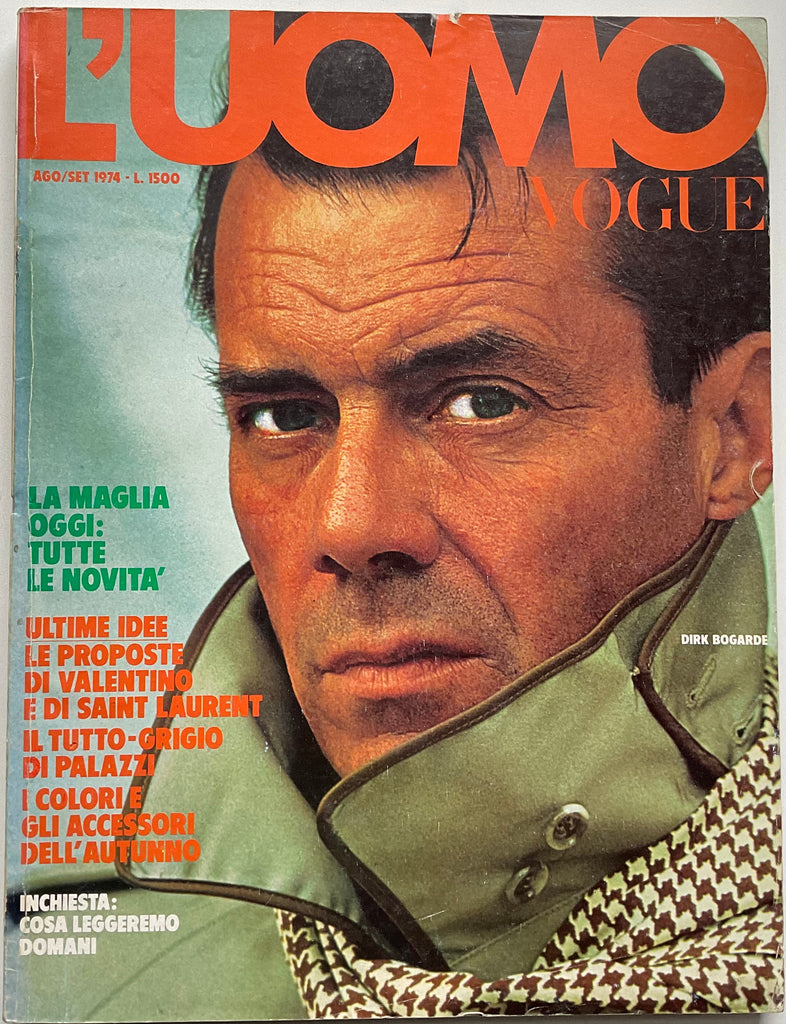 L’Uomo Vogue 1974 Dirk Bogarde 