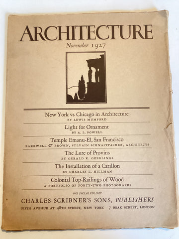 Architecture magazine November 1927