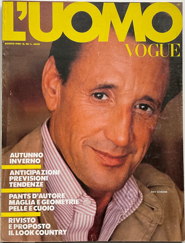 L’Uomo Vogue 1980 Roy Scheider