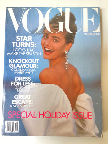 Vogue Magazine December 1989