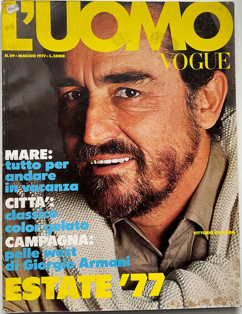 L’Uomo Vogue 1977 Victoria Gassman