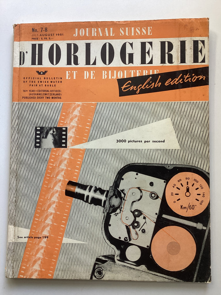 Journal Suisse d'Horlogerie et de Bijouterie July-August 1951