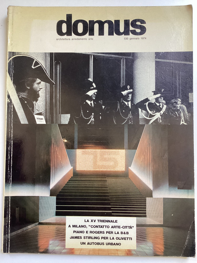 Domus magazine Gennaio 1974 no. 530 james stirling