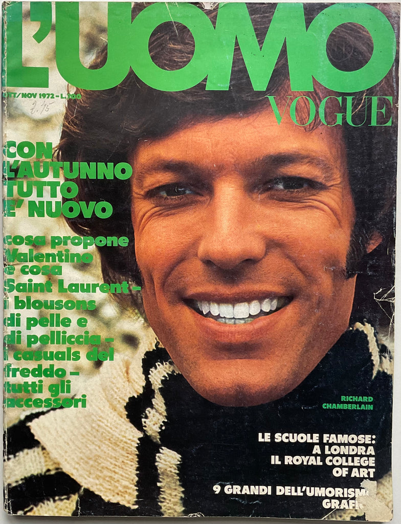 L’Uomo Vogue 1972 Richard Chamberlain