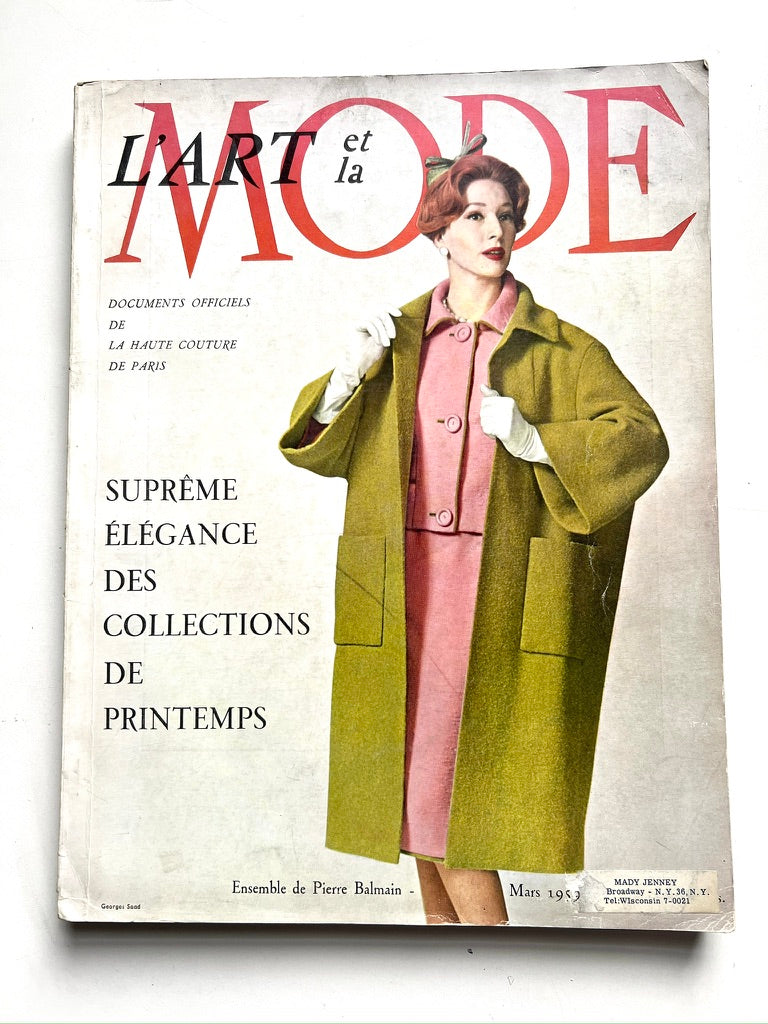 L'art et la mode magazine Mars 1959