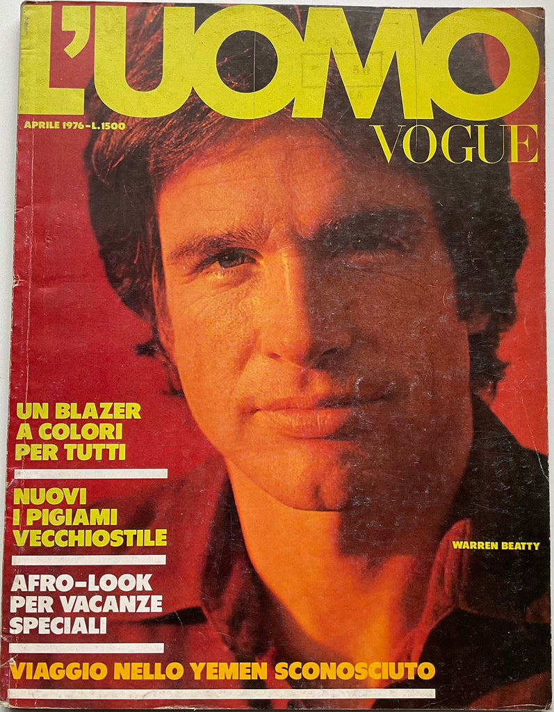 L’Uomo Vogue 1976 Warren Beatty