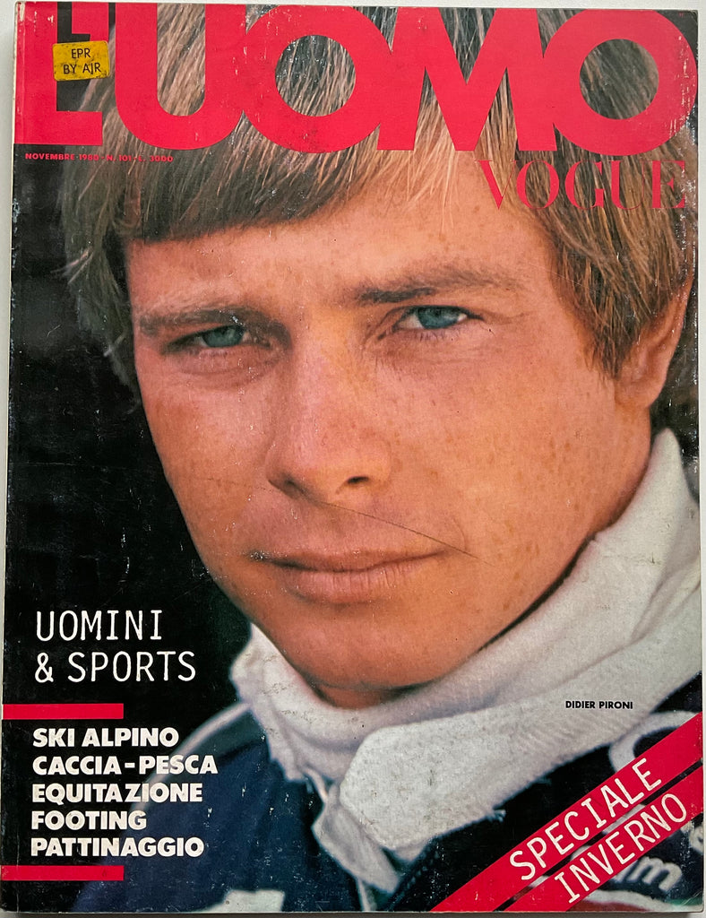 L’Uomo Vogue 1980 Didier Pironi