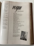 Vogue magazines bound, six issues April to June 1940