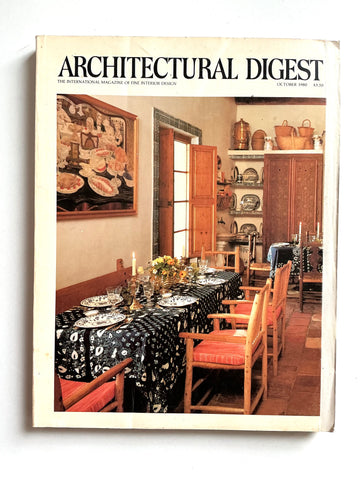 Architectural Digest October 1980 rudi gernreich diana vreeland