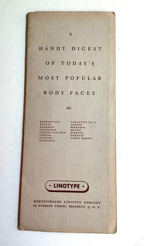A Handy Digest of Today's Most Popular Body Faces