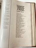 Vogue magazines bound, six issues April to June 1940