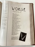 Vogue magazines bound, six issues April to June 1940