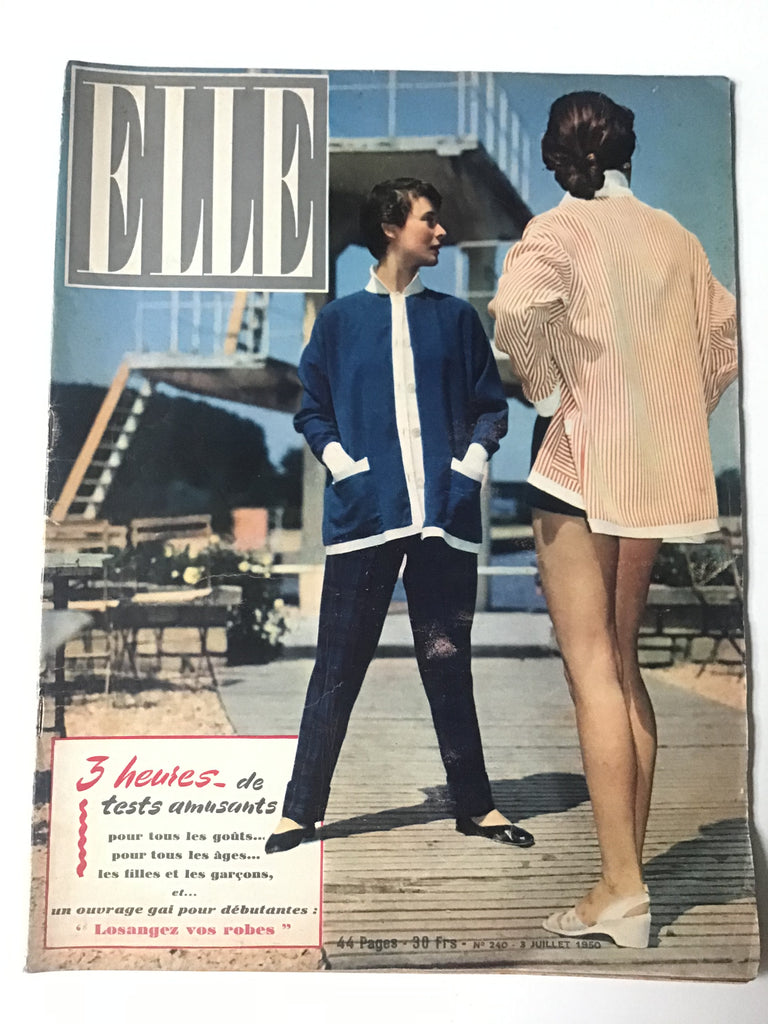 French Elle magazine 3 Juillet 1950