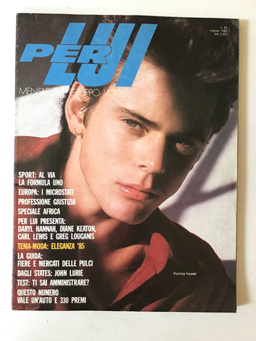 Per Lui magazine marzo 1985 bruce weber richard giglio
