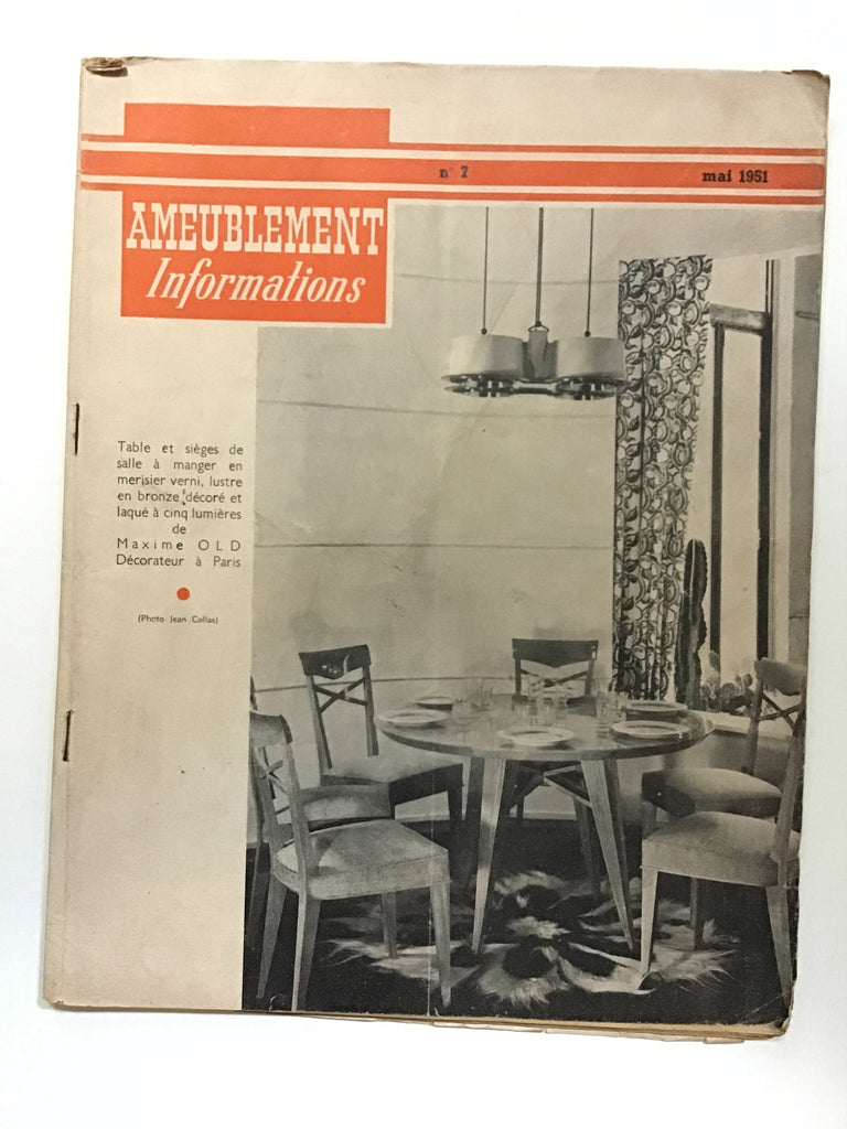 Ameublement Informations Mai 1951 maxime old