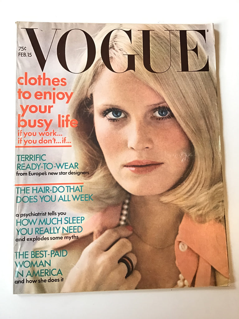 Vogue Magazine   February 15, 1972 mac 11 Bill Blass