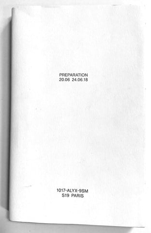 Preparation 20.06 24.06.18 Alyx matthew williams givenchy