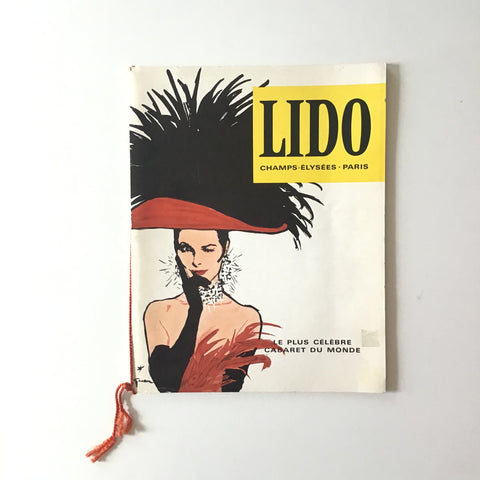 Lido -- Le plus celebre cabaret du monde-- with cover by Rene Gruau
