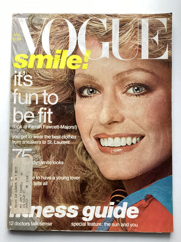 Vogue magazine April 1977 farrah fawcett majors