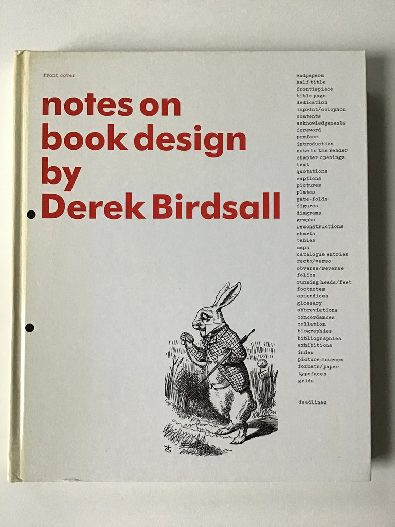 Notes on Book Design by Derek Birdsall