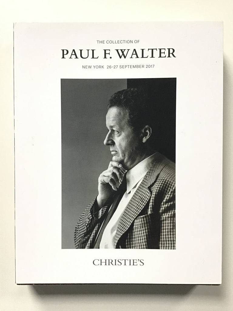 The Collection of Paul F. Walter New York: Christie’s, 26-27 September 2017. Large softcover with stiff removable  covers. $85.