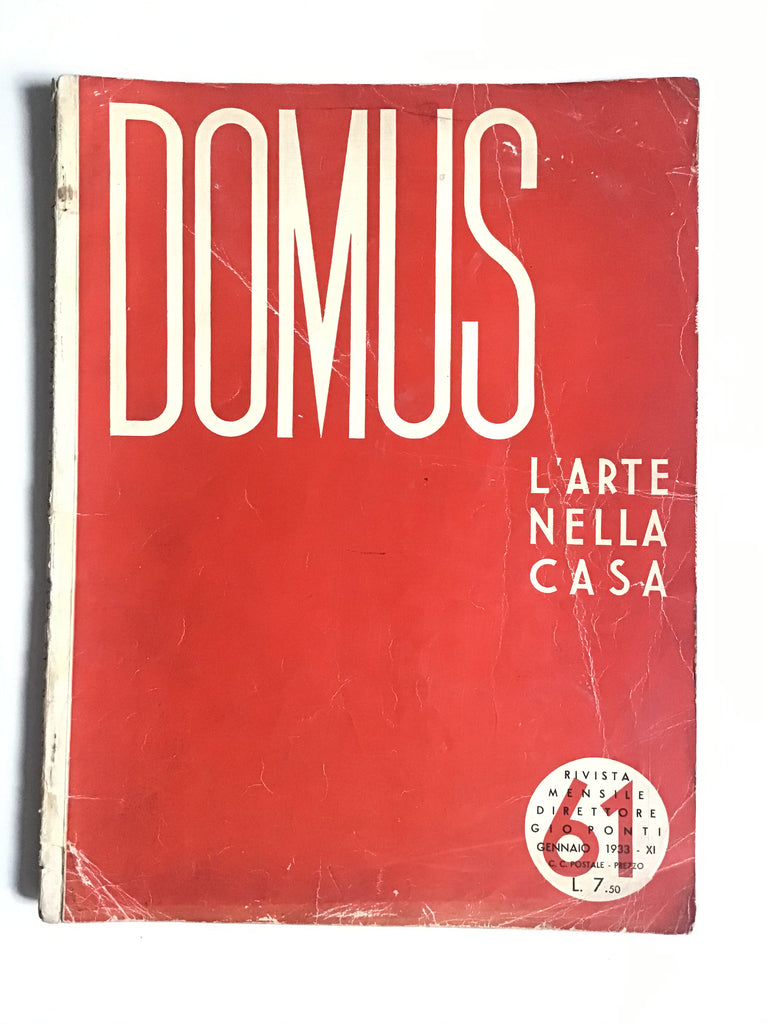 Domus magazine Gennaio 1933