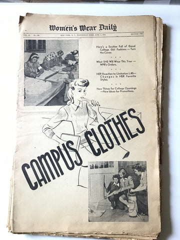 Women's Wear Daily Campus clothes 1942