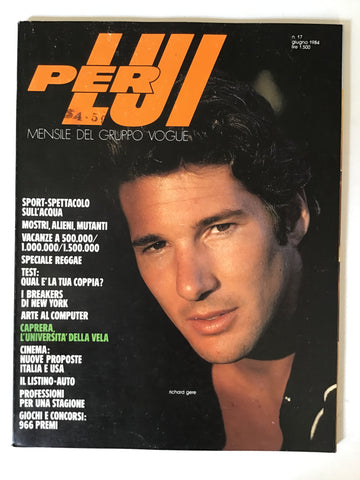 Per Lui magazine  Giugno 1984 Herbert Ritts Richard Gere