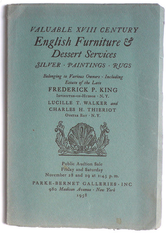 Valuable XVIII Century English Furniture & Dessert Services