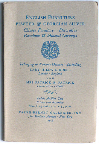 English Furniture, Pewter & Georgian Silver