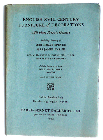 English XVIII Century Furniture & Decorations