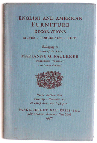 English and American Furniture/ Decorations/ Silver/ Porcelains/Rugs