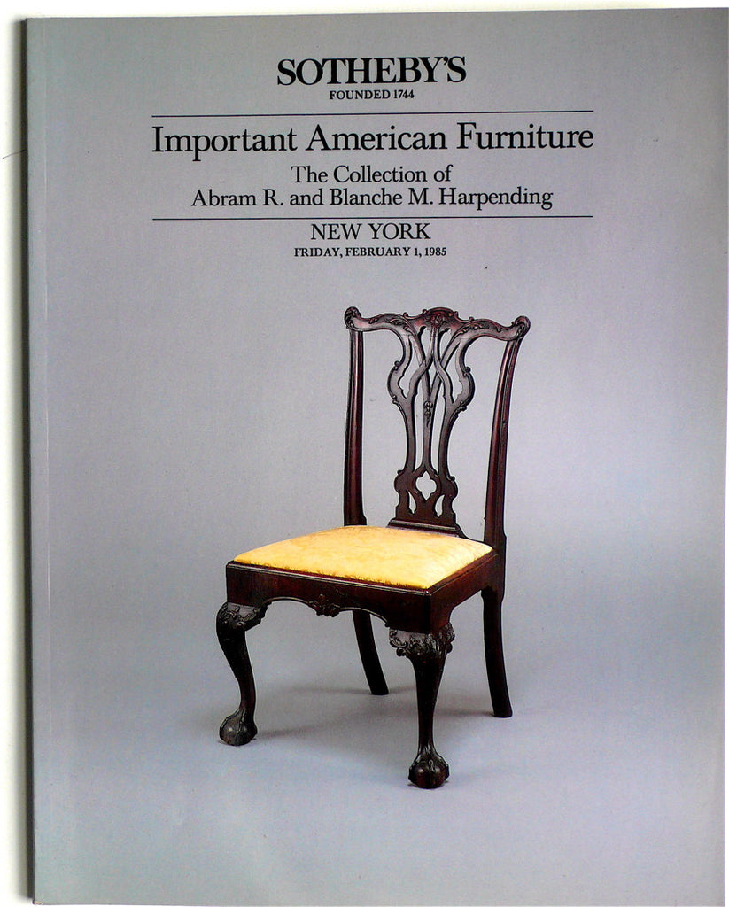 Important American Furniture: The Collection of Abram R and Blanche M. Harpending