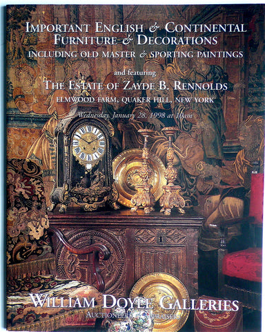 Important English & Continental Furniture & Decoration Including Old Master & Sporting Paintings