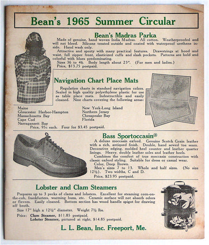 L. L. Bean 1965 Summer Circular