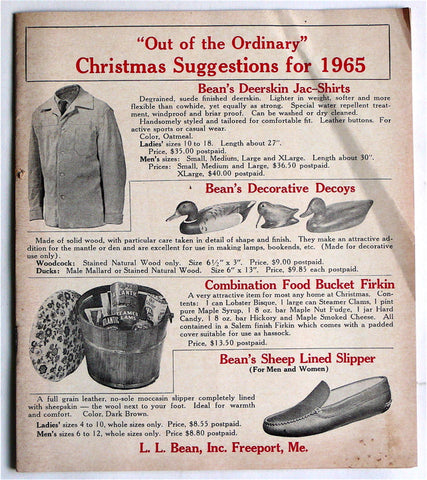 L. L. Bean catalogue 1965