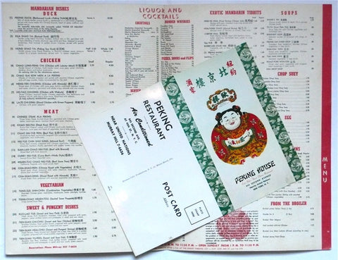 Peking House menu