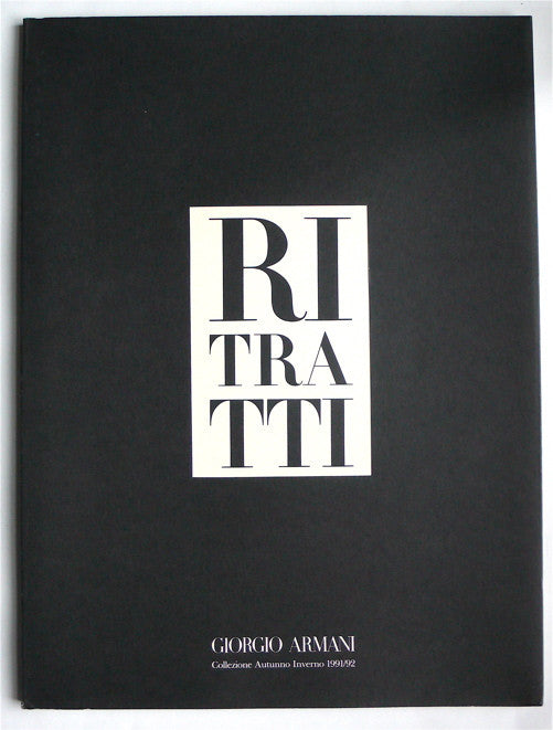 GIORGIO ARMANI 作品写真集　RITRATTI Ritratti Giorgio Armani Collezione Autunno Inverno 1991/1992