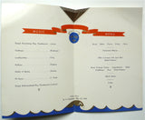 Menu Swedish American Line 1948